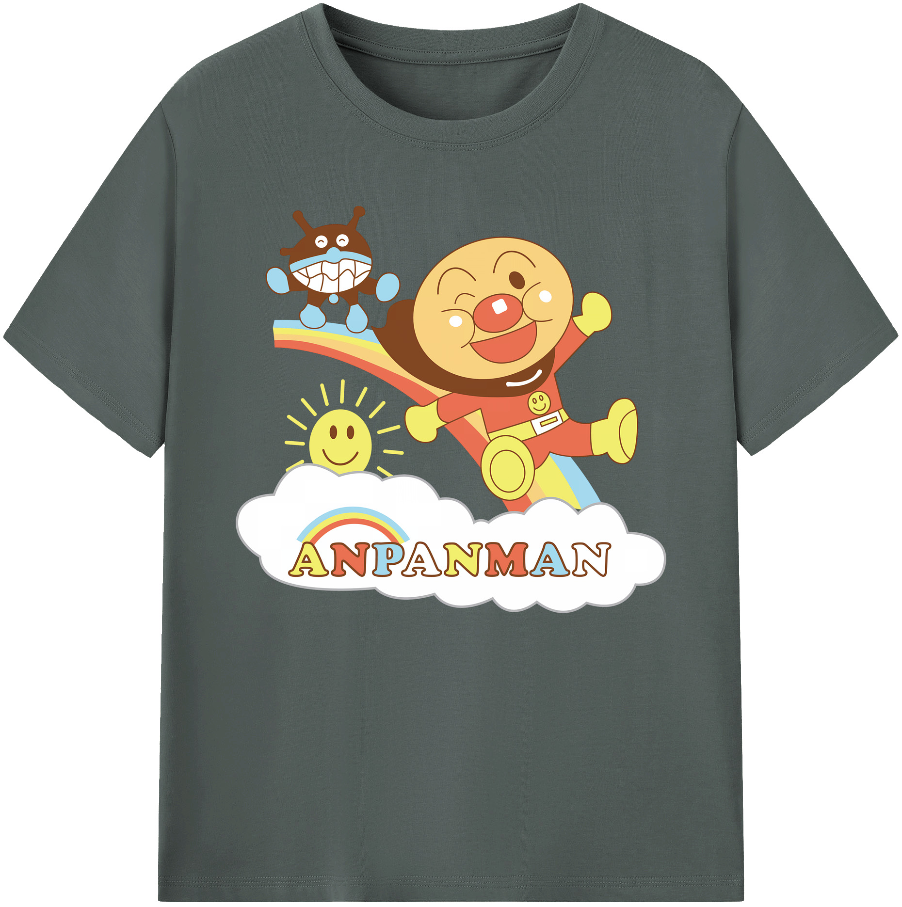 （画像用） アンパンマン Anpanman 綿100％ メンズ半袖Tシャツ｜肌触りやわらか＆通気性